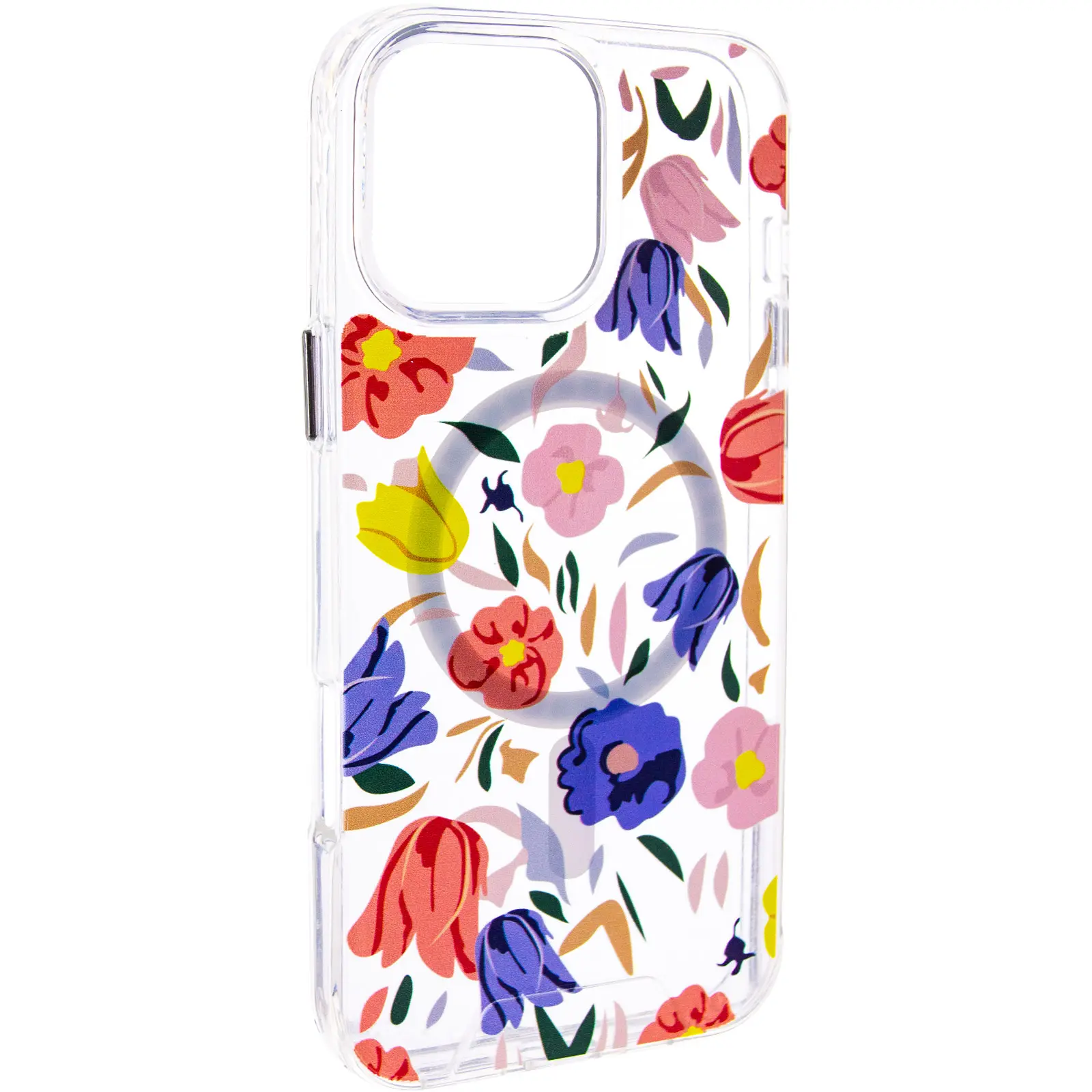 TPU+PC чехол Clear Garden with MagSafe для Apple iPhone 16 Pro (6.3"), Tropical Art, TPU+PC, купить оптом с доставкой