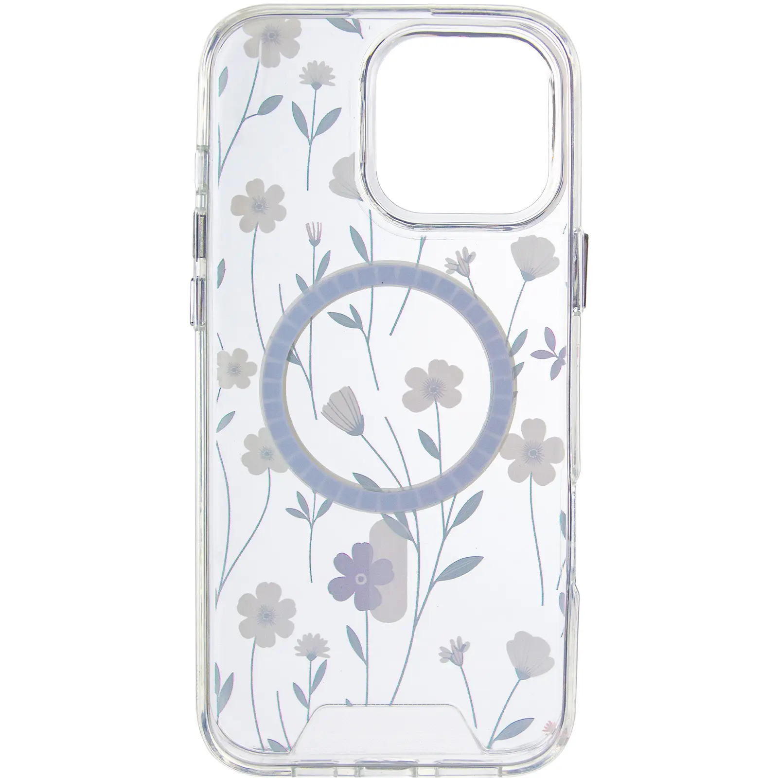TPU+PC чехол Clear Garden with MagSafe для Apple iPhone 16 Pro Max (6.9"), Cherry Petal 2, TPU+PC, купить оптом с доставкой
