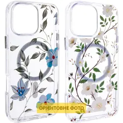 TPU+PC чехол Clear Garden with MagSafe для Apple iPhone 17 (6.3")