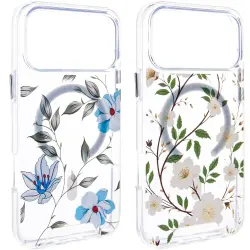 TPU+PC чехол Clear Garden with MagSafe для Apple iPhone 17 Pro (6.3")