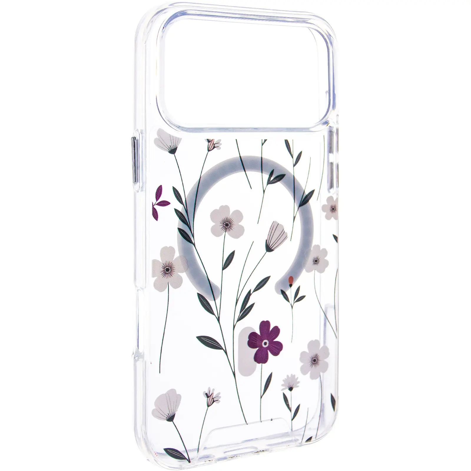 TPU+PC чехол Clear Garden with MagSafe для Apple iPhone 17 Pro Max (6.9"), Cherry Petal, TPU+PC, купить оптом с доставкой