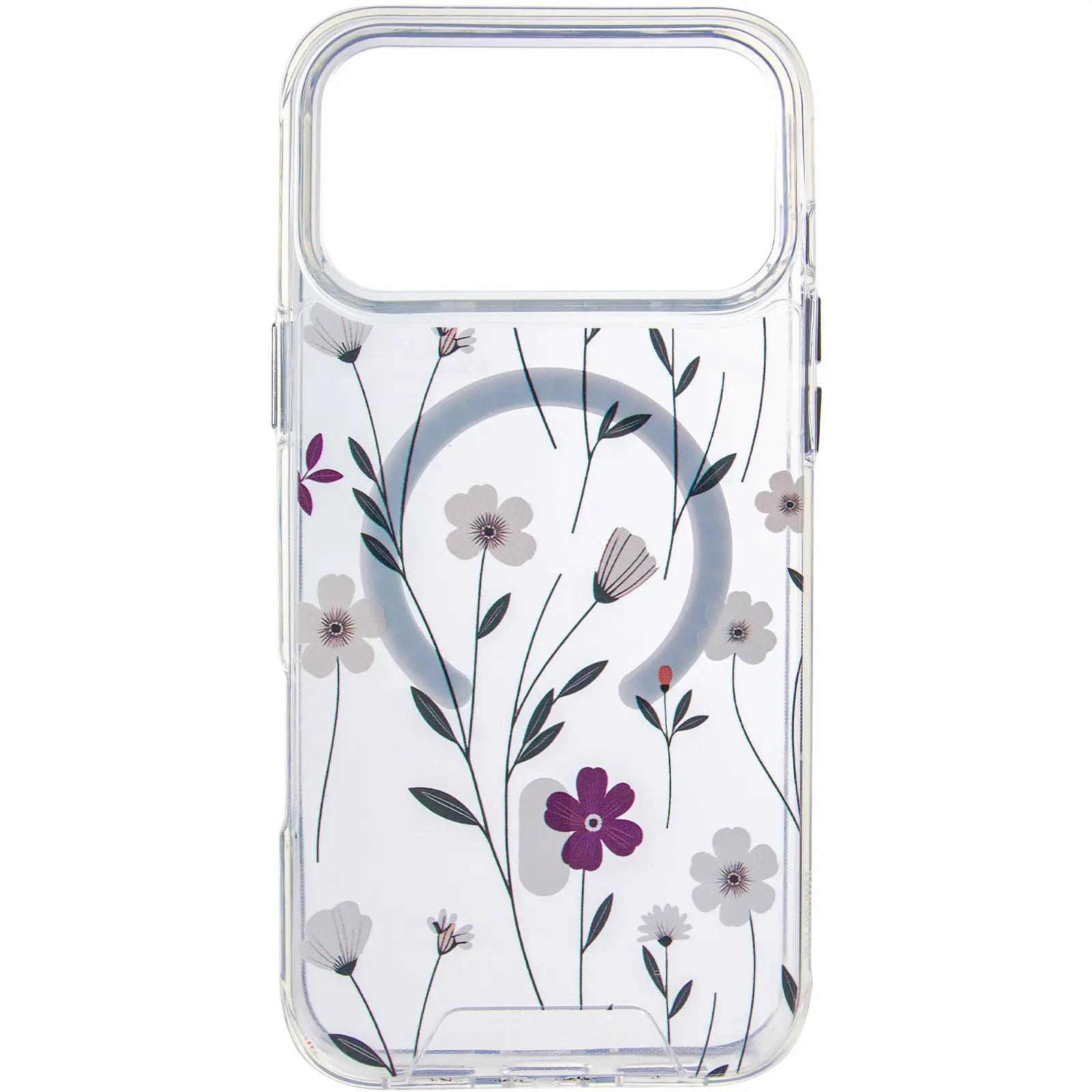 TPU+PC чехол Clear Garden with MagSafe для Apple iPhone 17 Pro Max (6.9"), Cherry Petal 1, TPU+PC, купить оптом с доставкой