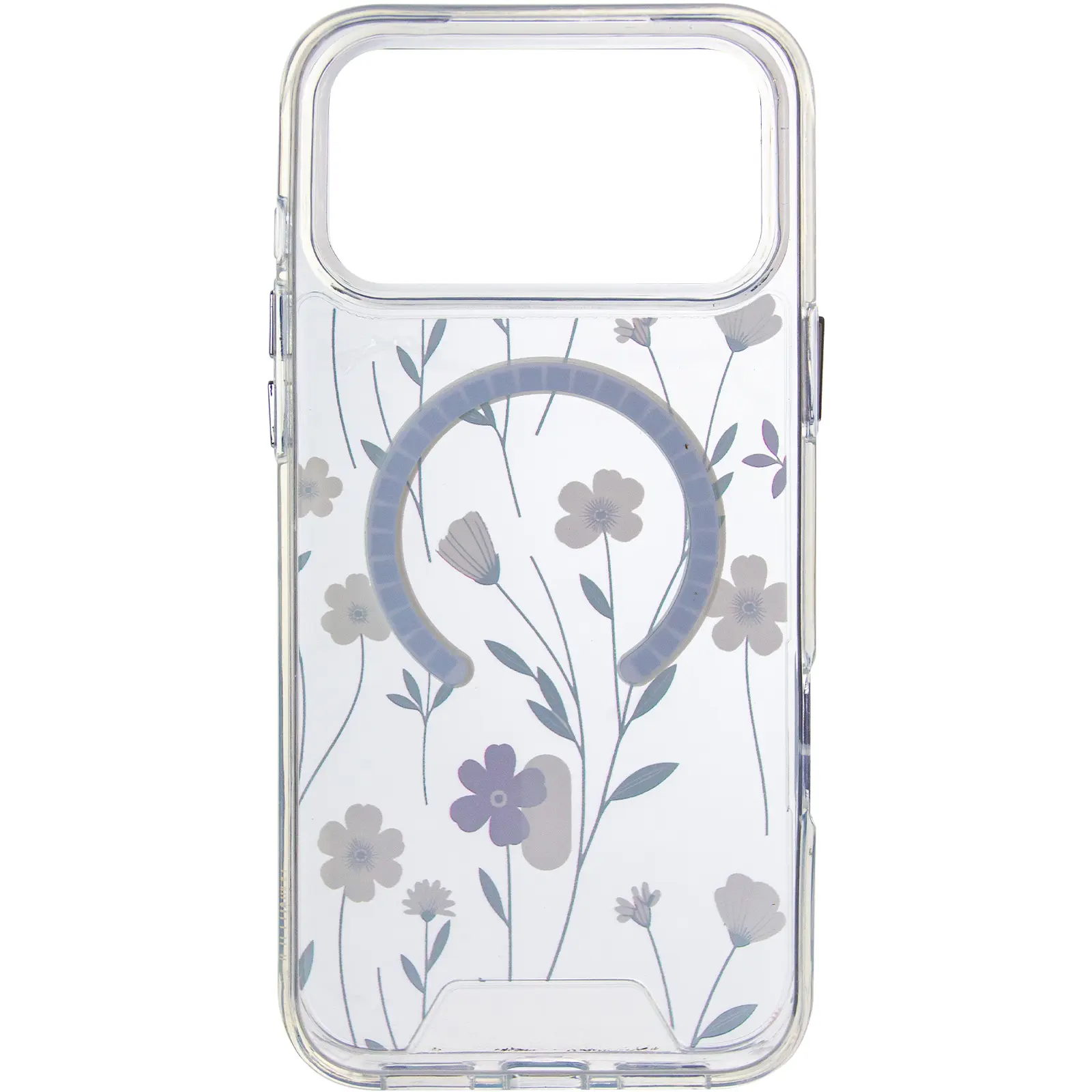 TPU+PC чехол Clear Garden with MagSafe для Apple iPhone 17 Pro Max (6.9"), Cherry Petal 2, TPU+PC, купить оптом с доставкой