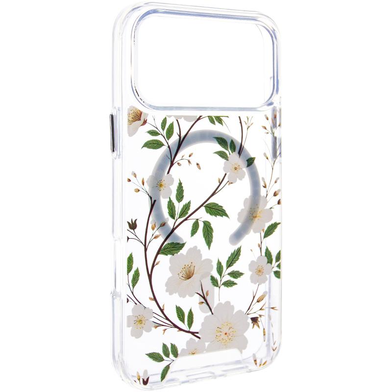 TPU+PC чехол Clear Garden with MagSafe для Apple iPhone 17 Pro Max (6.9) на картинке №1