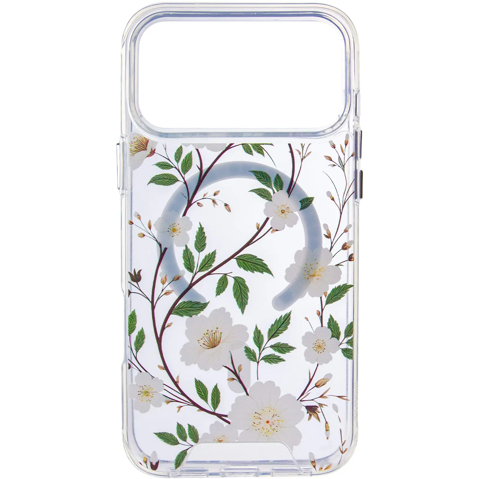 TPU+PC чехол Clear Garden with MagSafe для Apple iPhone 17 Pro Max (6.9"), White Gardenia 1, TPU+PC, купить оптом с доставкой