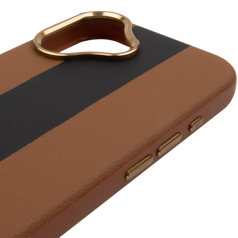 Шкіряний чохол Rally with Magnetic Fit для Apple iPhone 17 (6.3"), Brown / Black 3, Штучна шкіра, купити оптом з доставкою