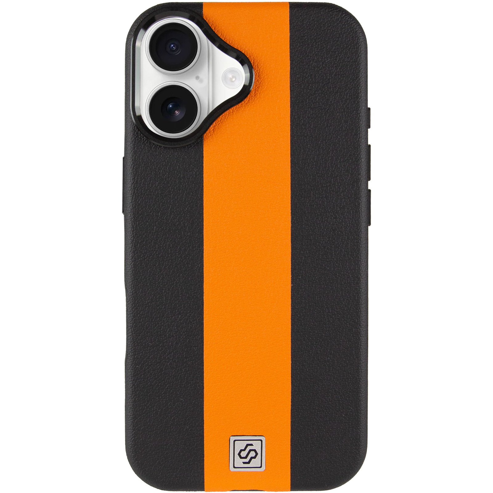 Шкіряний чохол Rally with Magnetic Fit для Apple iPhone 17 (6.3"), Black / Orange 1, Штучна шкіра, купити оптом з доставкою