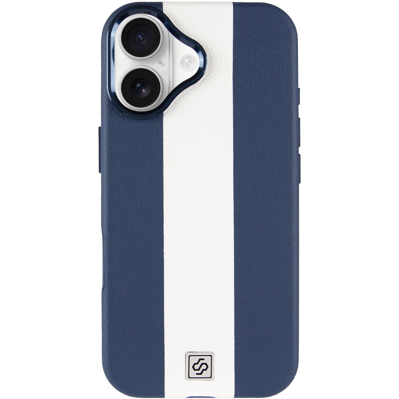 Шкіряний чохол Rally with Magnetic Fit для Apple iPhone 17 (6.3"), Blue / White 1, Штучна шкіра, купити оптом з доставкою
