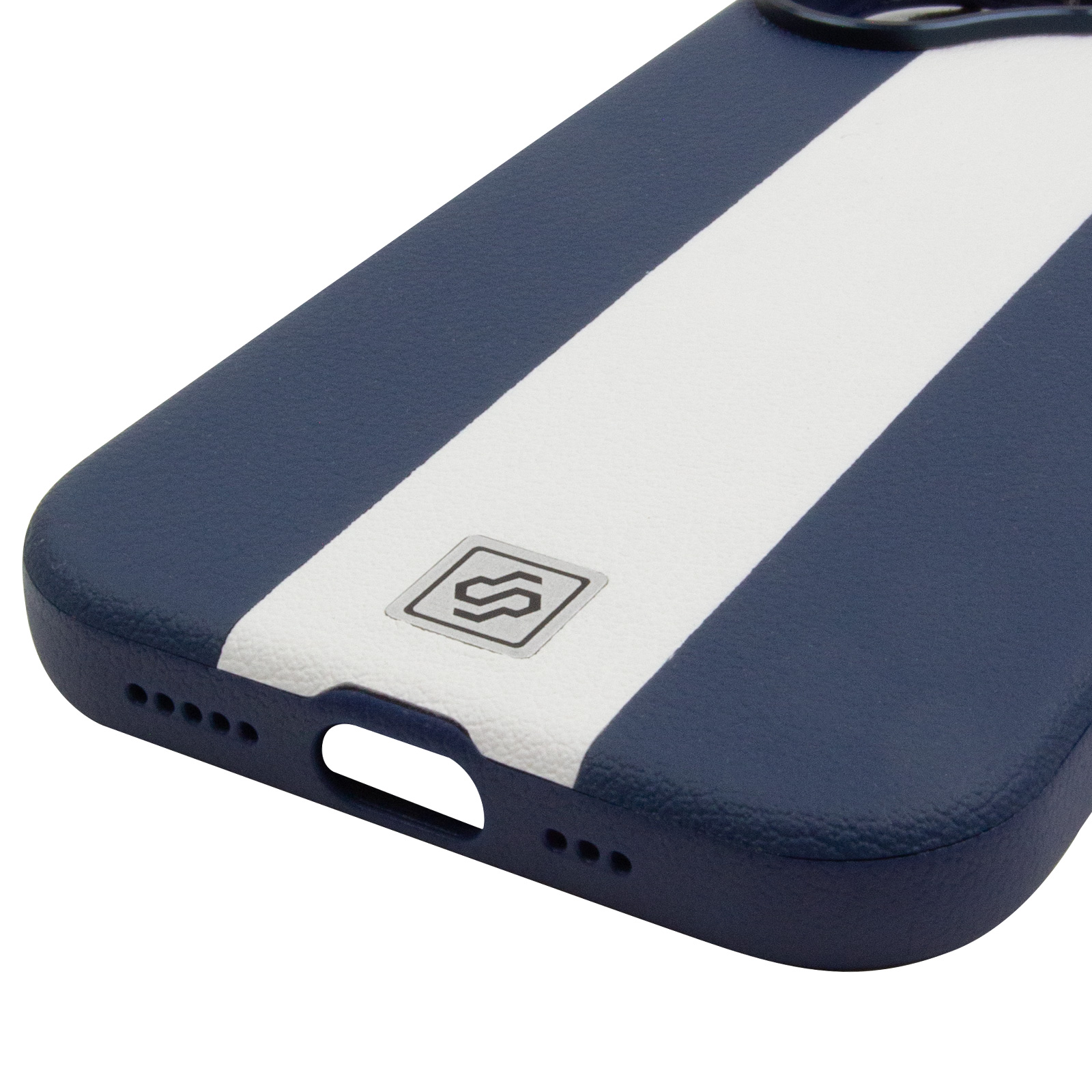 Шкіряний чохол Rally with Magnetic Fit для Apple iPhone 17 (6.3"), Blue / White 4, Штучна шкіра, купити оптом з доставкою