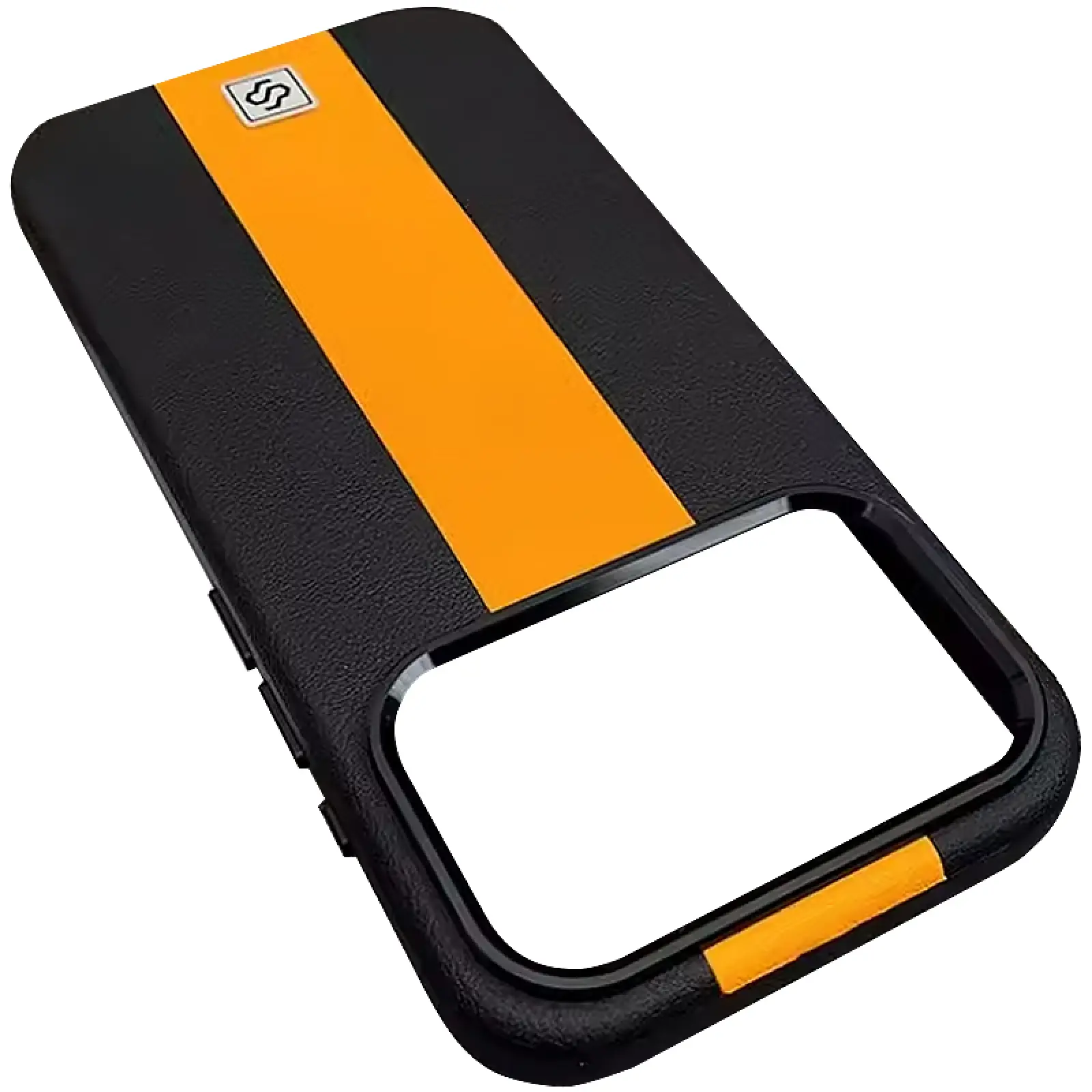 Шкіряний чохол Rally with MagSafe для Apple iPhone 17 Pro (6.3"), Black / Orange 1, Штучна шкіра, купити оптом з доставкою