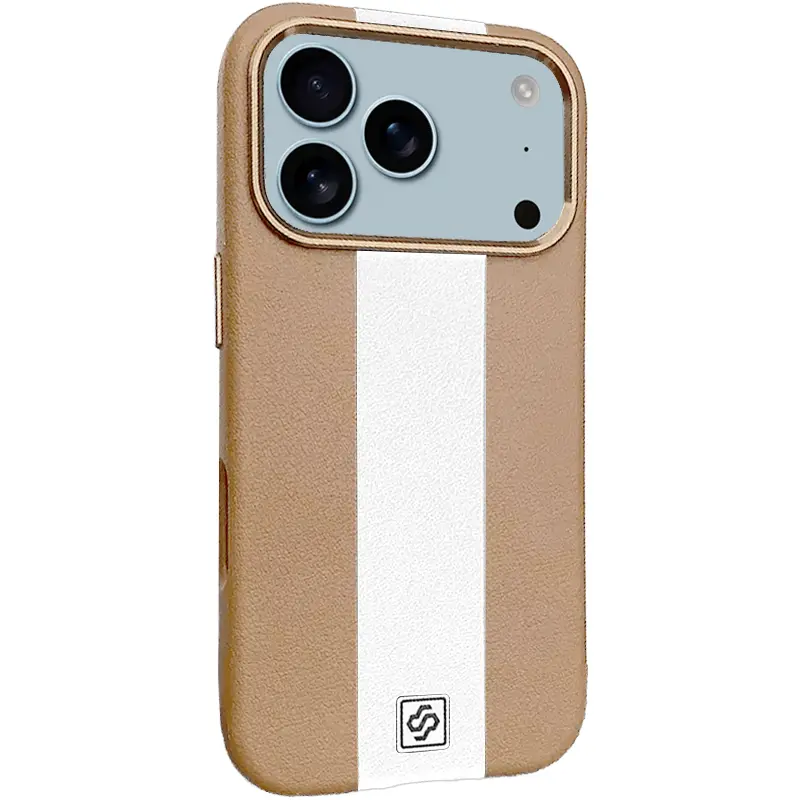 Кожаный чехол Rally with MagSafe для Apple iPhone 17 Pro Max (6.9"), Beige / White, Искусственная кожа, купить оптом с доставкой