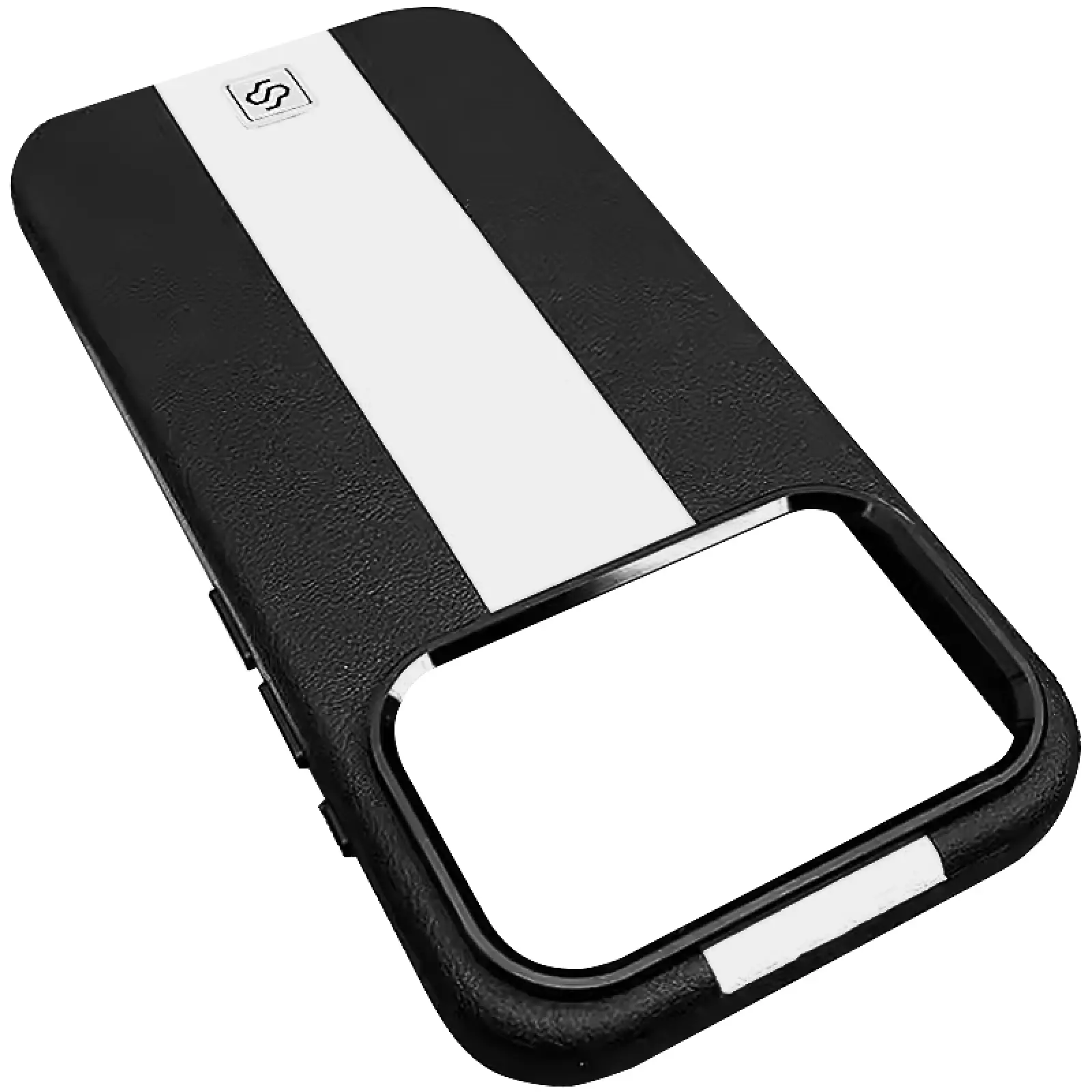 Кожаный чехол Rally with MagSafe для Apple iPhone 17 Pro Max (6.9"), Black / White 1, Искусственная кожа, купить оптом с доставкой