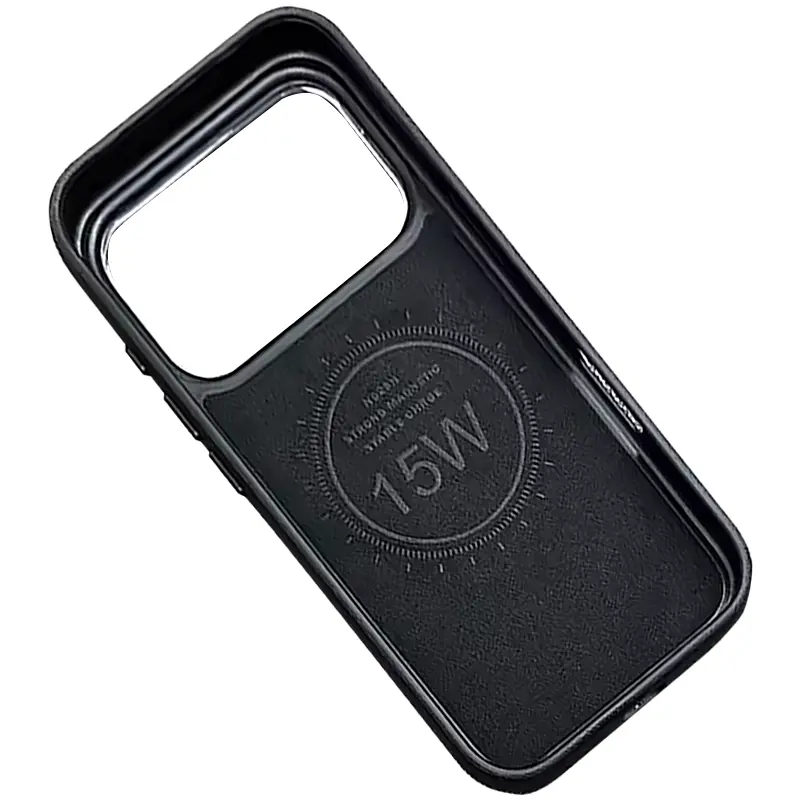 Кожаный чехол Rally with MagSafe для Apple iPhone 17 Pro Max (6.9"), Black / White 2, Искусственная кожа, купить оптом с доставкой