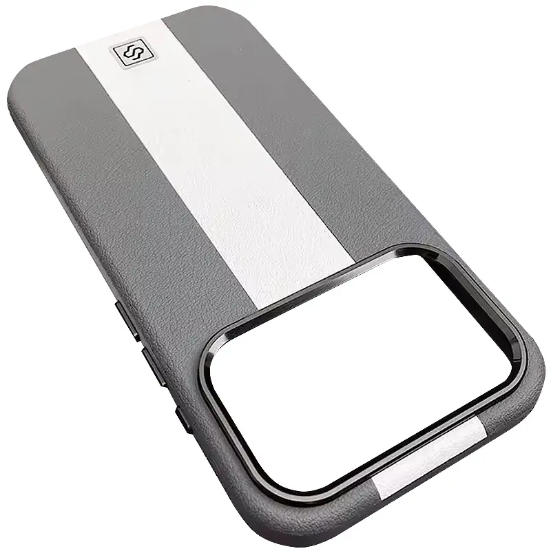 Кожаный чехол Rally with MagSafe для Apple iPhone 17 Pro Max (6.9"), Grey / White 1, Искусственная кожа, купить оптом с доставкой