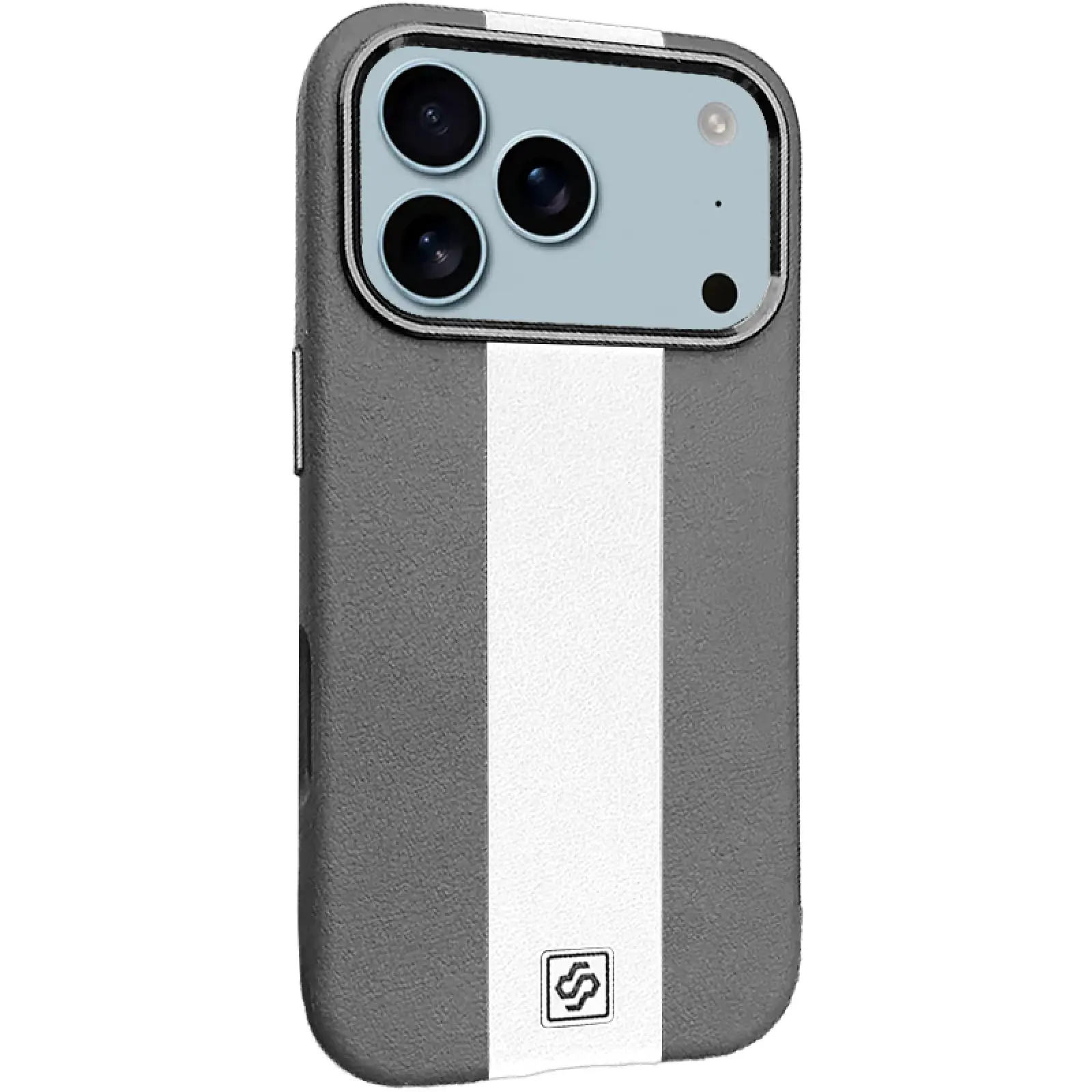 Кожаный чехол Rally with MagSafe для Apple iPhone 17 Pro Max (6.9"), Grey / White, Искусственная кожа, купить оптом с доставкой