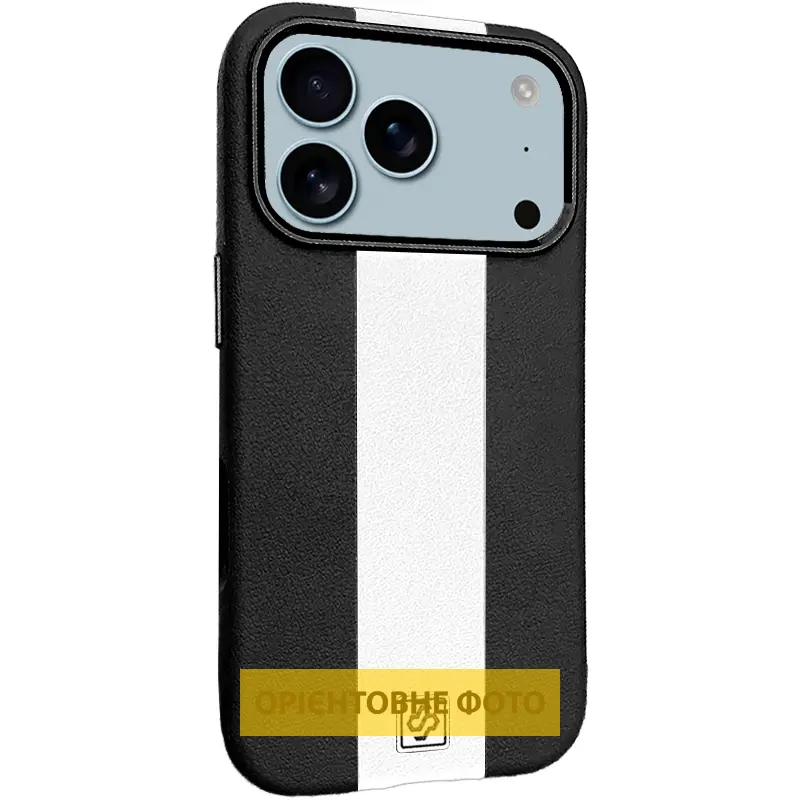 Шкіряний чохол Rally with MagSafe для Apple iPhone 17 Air (6.5"), Black / White, Штучна шкіра, купити оптом з доставкою