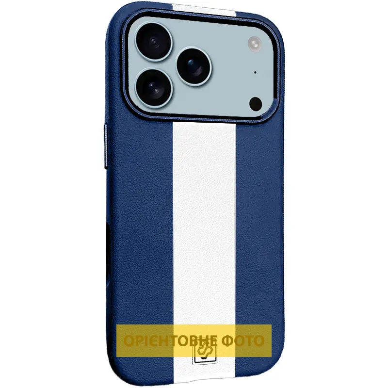 Шкіряний чохол Rally with MagSafe для Apple iPhone 17 Air (6.5"), Blue / White, Штучна шкіра, купити оптом з доставкою