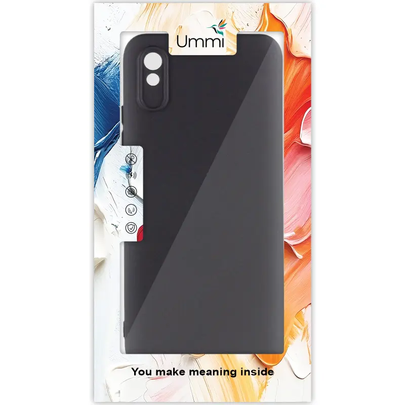 Чохол Silicone Cover Ummi Lakshmi Full Camera (AA) для Xiaomi Redmi 9A, Чорний / Black 2, Силікон, купити оптом з доставкою