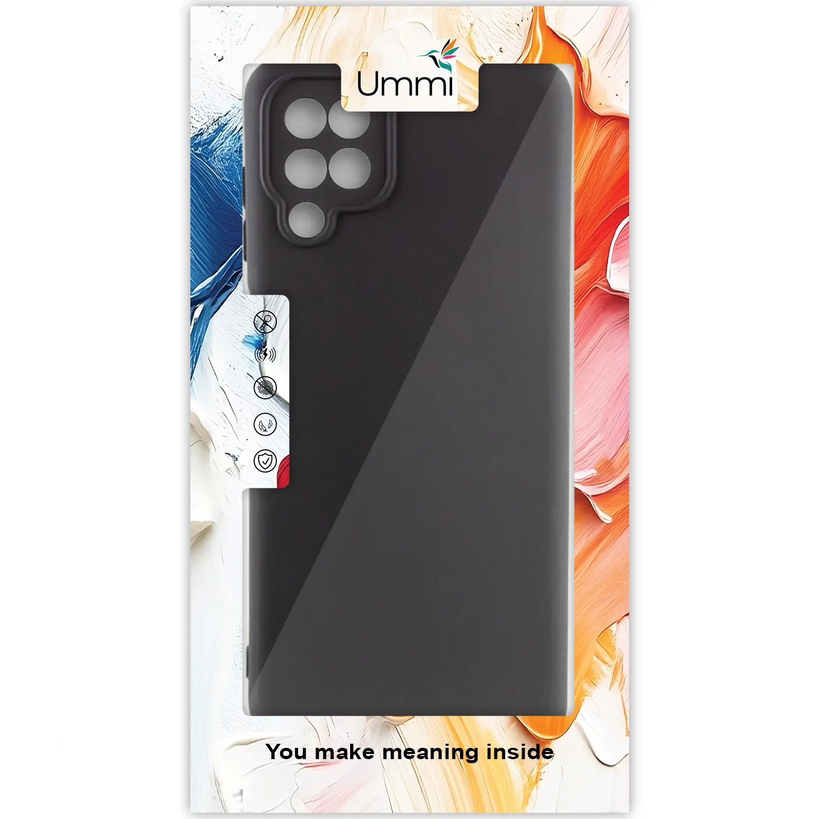 Чехол Silicone Cover Ummi Lakshmi Full Camera (AA) для Samsung Galaxy A12, Черный / Black 2, Силикон, купить оптом с доставкой