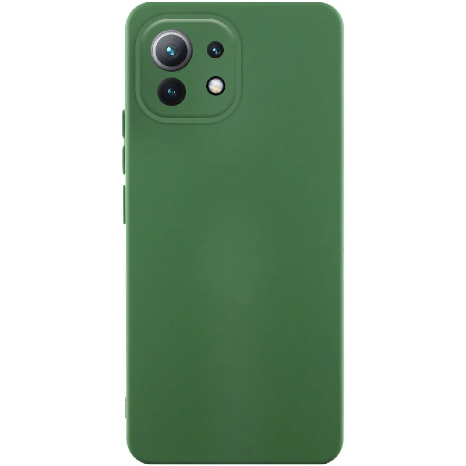Чехол Silicone Cover Ummi Lakshmi Full Camera (AA) для Xiaomi Mi 11 Lite, Зеленый / Dark green, Силикон, купить оптом с доставкой
