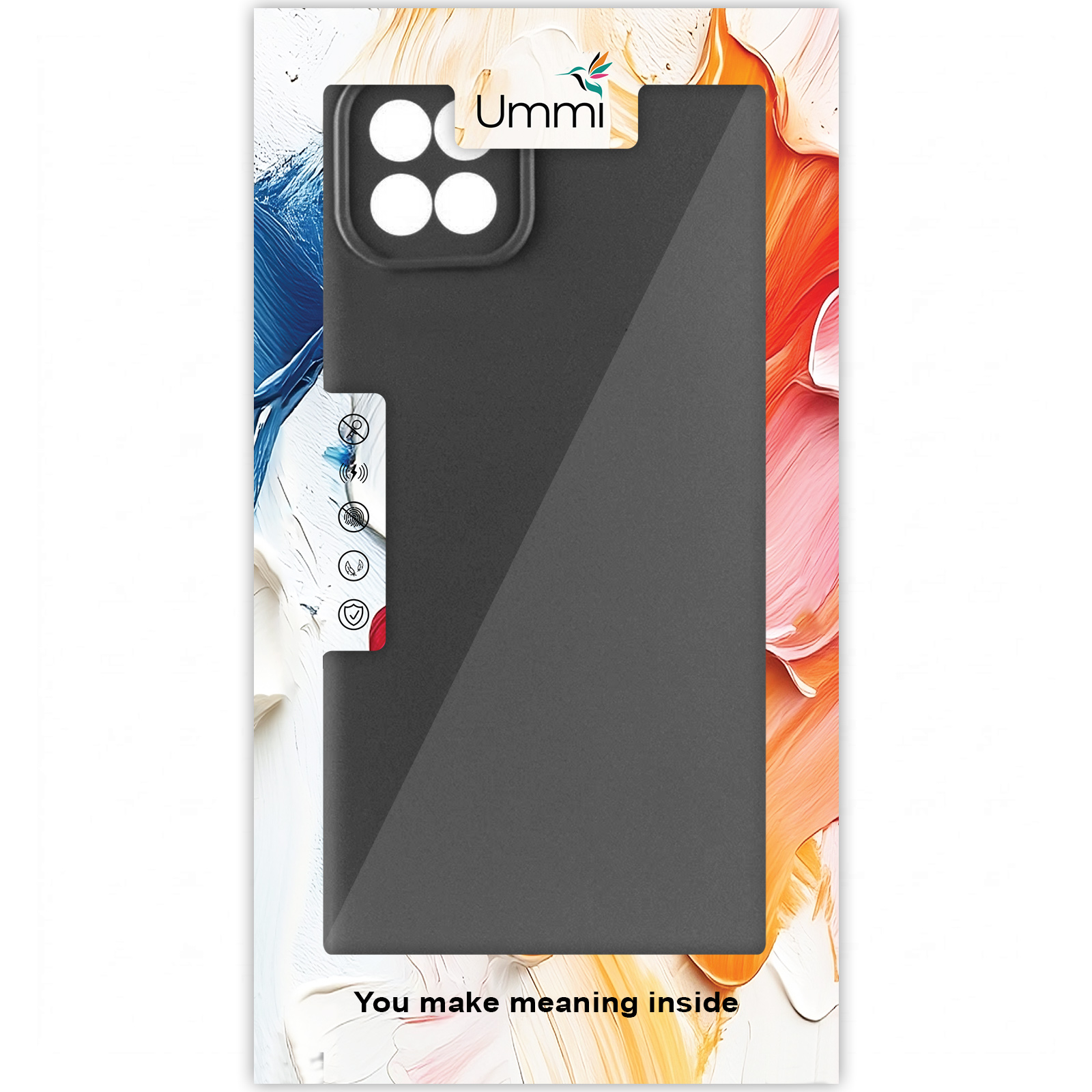 Чехол Silicone Cover Ummi Lakshmi Full Camera (AA) для Samsung Galaxy A22 4G, Черный / Black 1, Силикон, купить оптом с доставкой