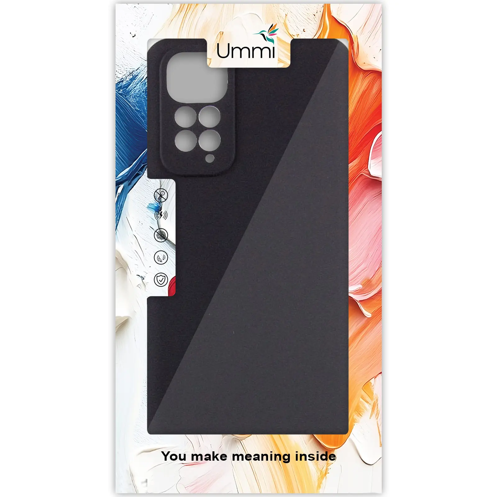 Чехол Silicone Cover Ummi Lakshmi Full Camera (AA) для Xiaomi Redmi Note 11 (Global) / Note 11S, Черный / Black 1, Силикон, купить оптом с доставкой
