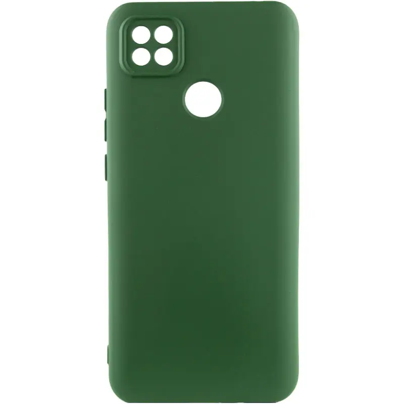 Чехол Silicone Cover Ummi Lakshmi Full Camera (AA) для Xiaomi Redmi 10A / 9C, Зеленый / Dark green, Силикон, купить оптом с доставкой