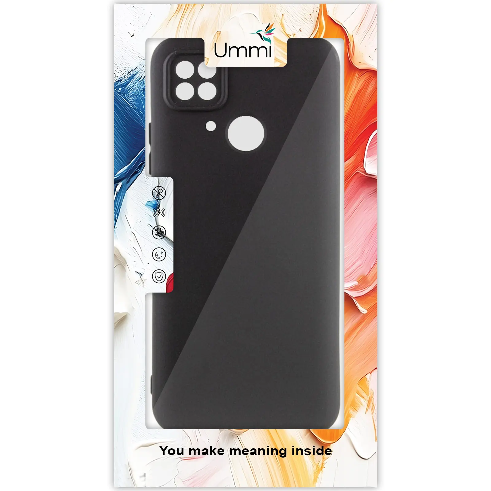 Чехол Silicone Cover Ummi Lakshmi Full Camera (AA) для Xiaomi Redmi 10C, Черный / Black 1, Силикон, купить оптом с доставкой