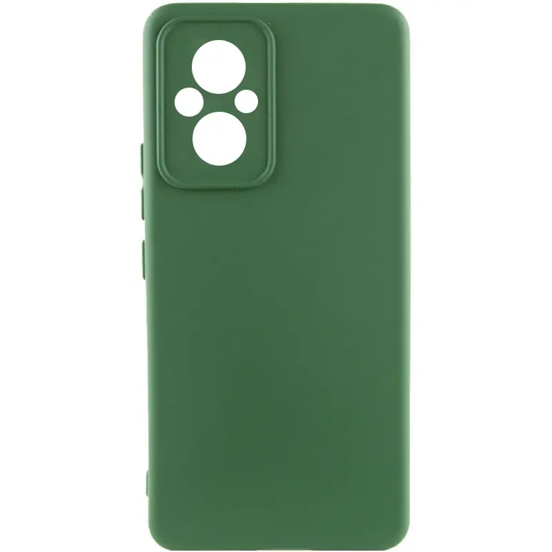 Чехол Silicone Cover Ummi Lakshmi Full Camera (AA) для Xiaomi Poco M5, Зеленый / Dark green, Силикон, купить оптом с доставкой