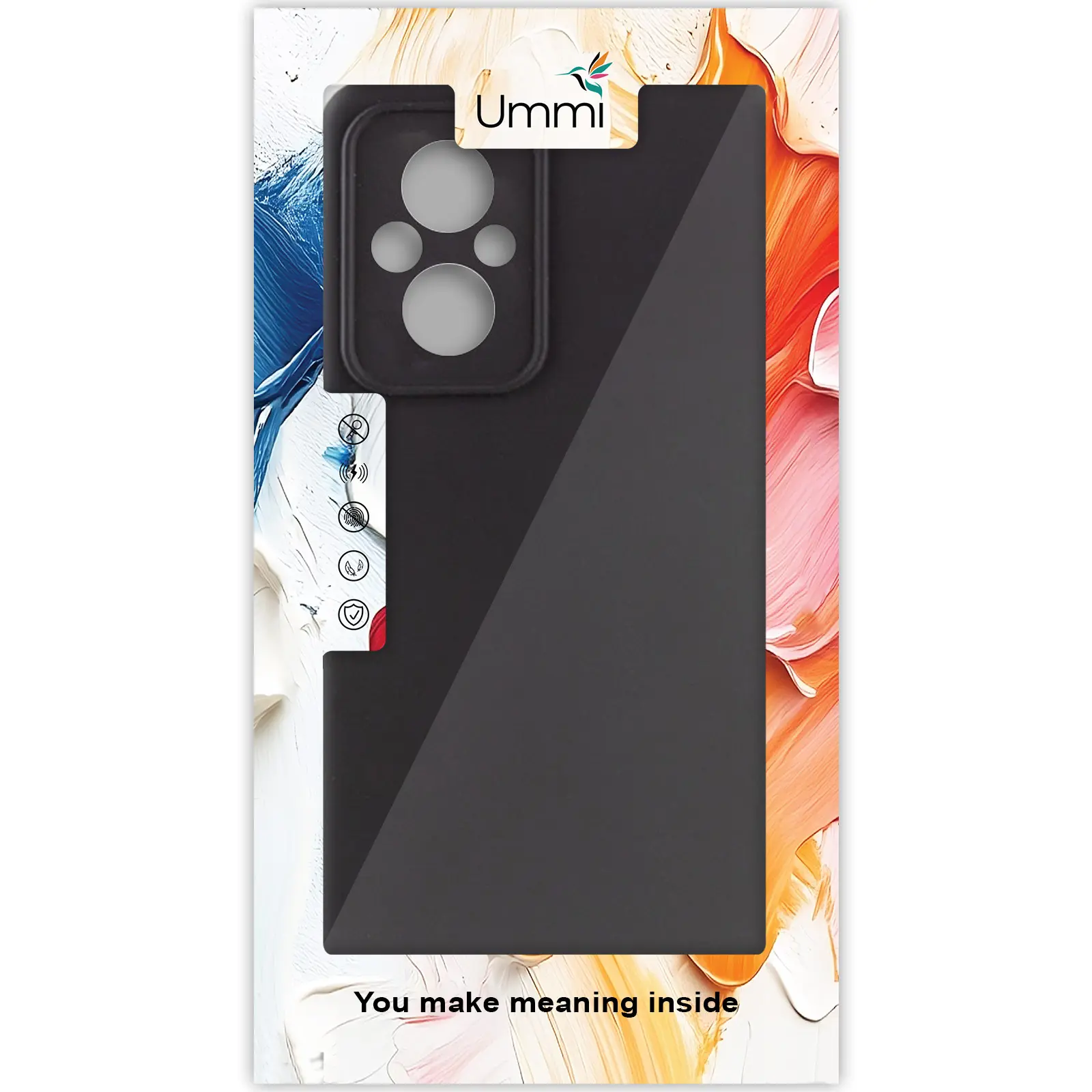 Чехол Silicone Cover Ummi Lakshmi Full Camera (AA) для Xiaomi Poco M5, Черный / Black 2, Силикон, купить оптом с доставкой