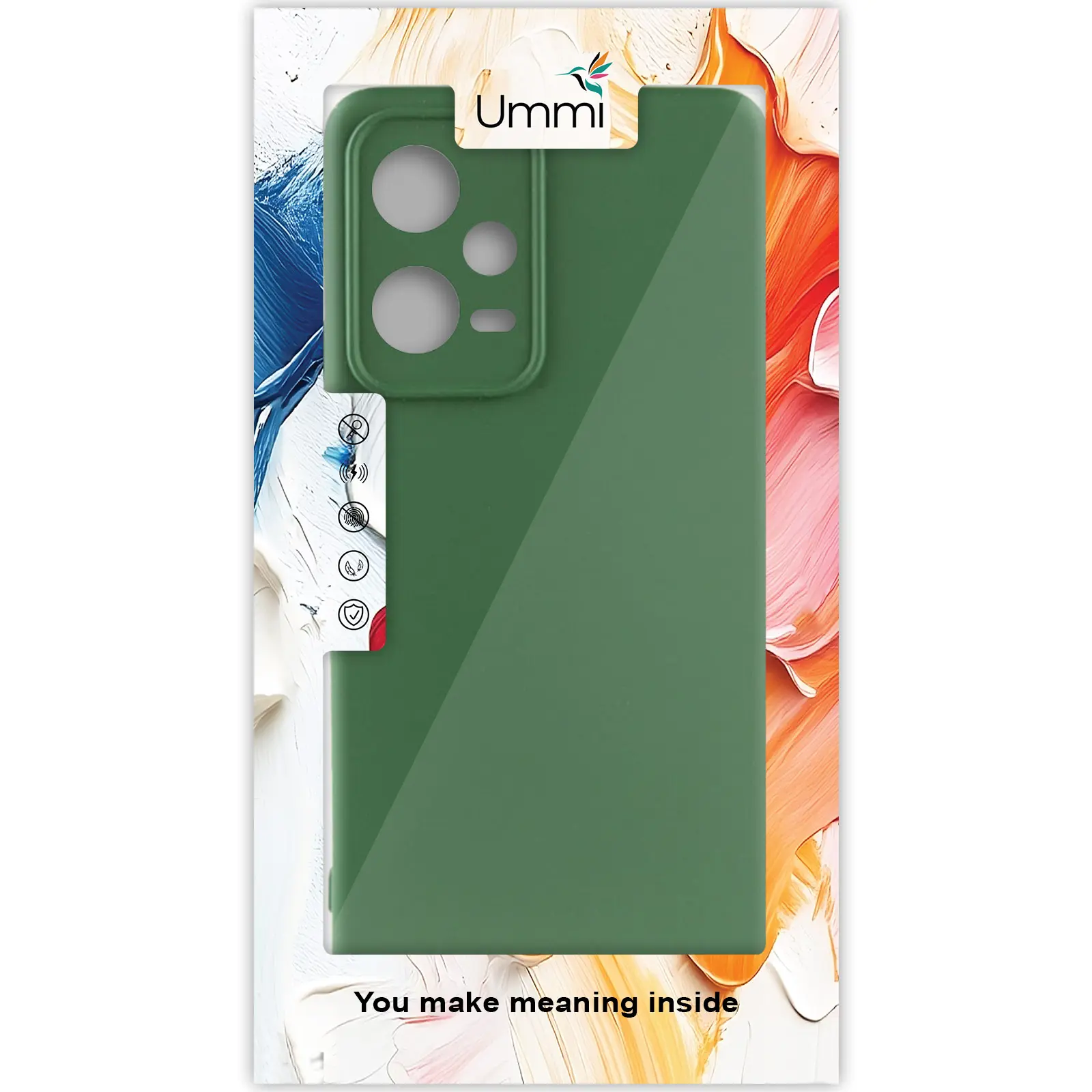 Чохол Silicone Cover Ummi Lakshmi Full Camera (AA) для Xiaomi Poco X5 5G / Note 12 5G, Зелений / Dark green 1, Силікон, купити оптом з доставкою
