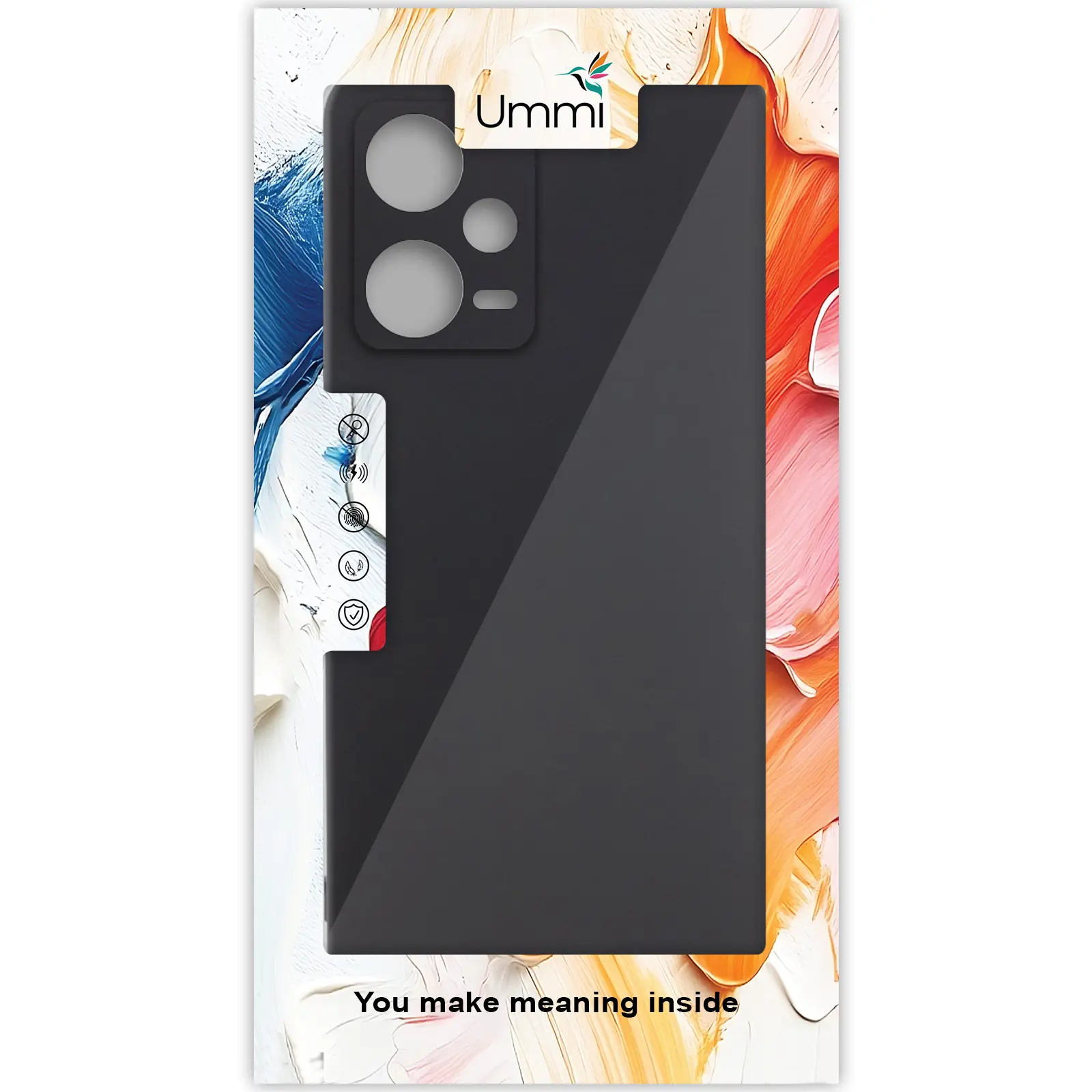 Чехол Silicone Cover Ummi Lakshmi Full Camera (AA) для Xiaomi Redmi Note 12 Pro 5G, Черный / Black 1, Силикон, купить оптом с доставкой