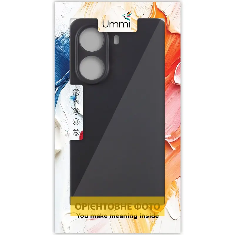Чохол Silicone Cover Ummi Lakshmi Full Camera (AA) для Xiaomi Redmi Note 12 Pro+ 5G, Чорний / Black 1, Силікон, купити оптом з доставкою