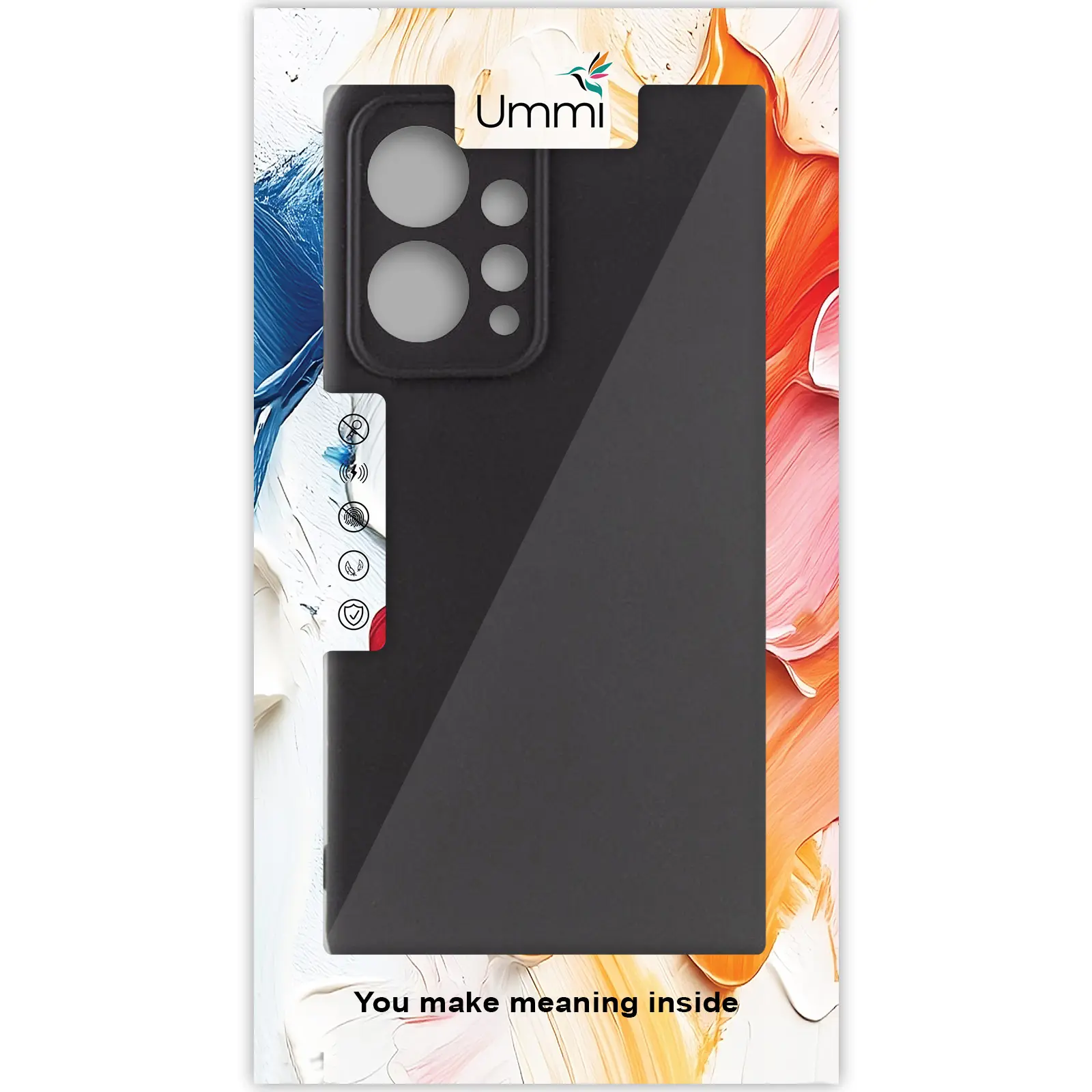 Чехол Silicone Cover Ummi Lakshmi Full Camera (AA) для Xiaomi Redmi Note 12 4G, Черный / Black 1, Силикон, купить оптом с доставкой
