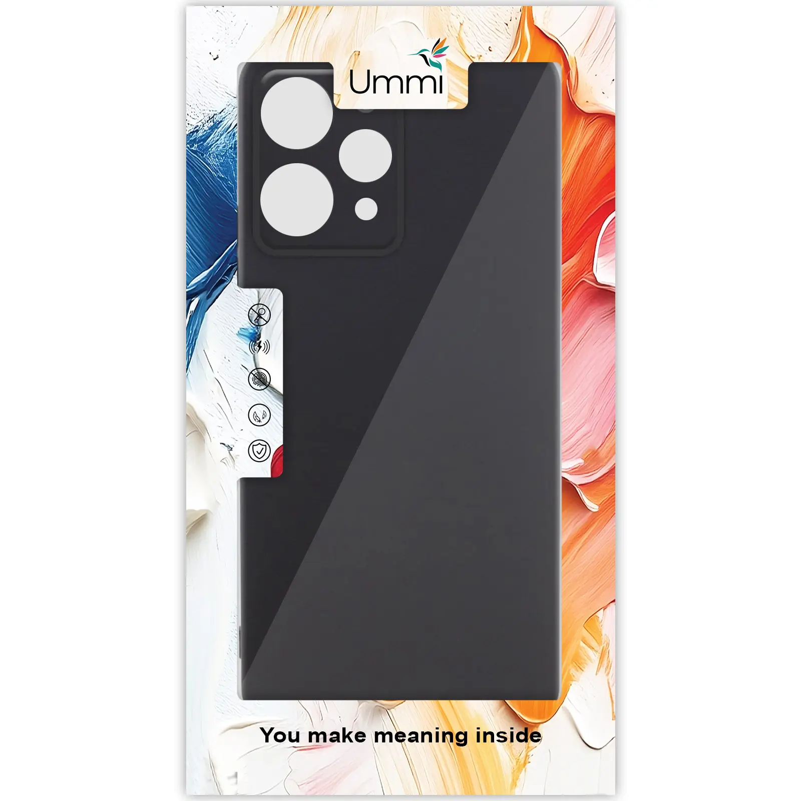 Чохол Silicone Cover Ummi Lakshmi Full Camera (AA) для Xiaomi Redmi 12, Чорний / Black 1, Силікон, купити оптом з доставкою