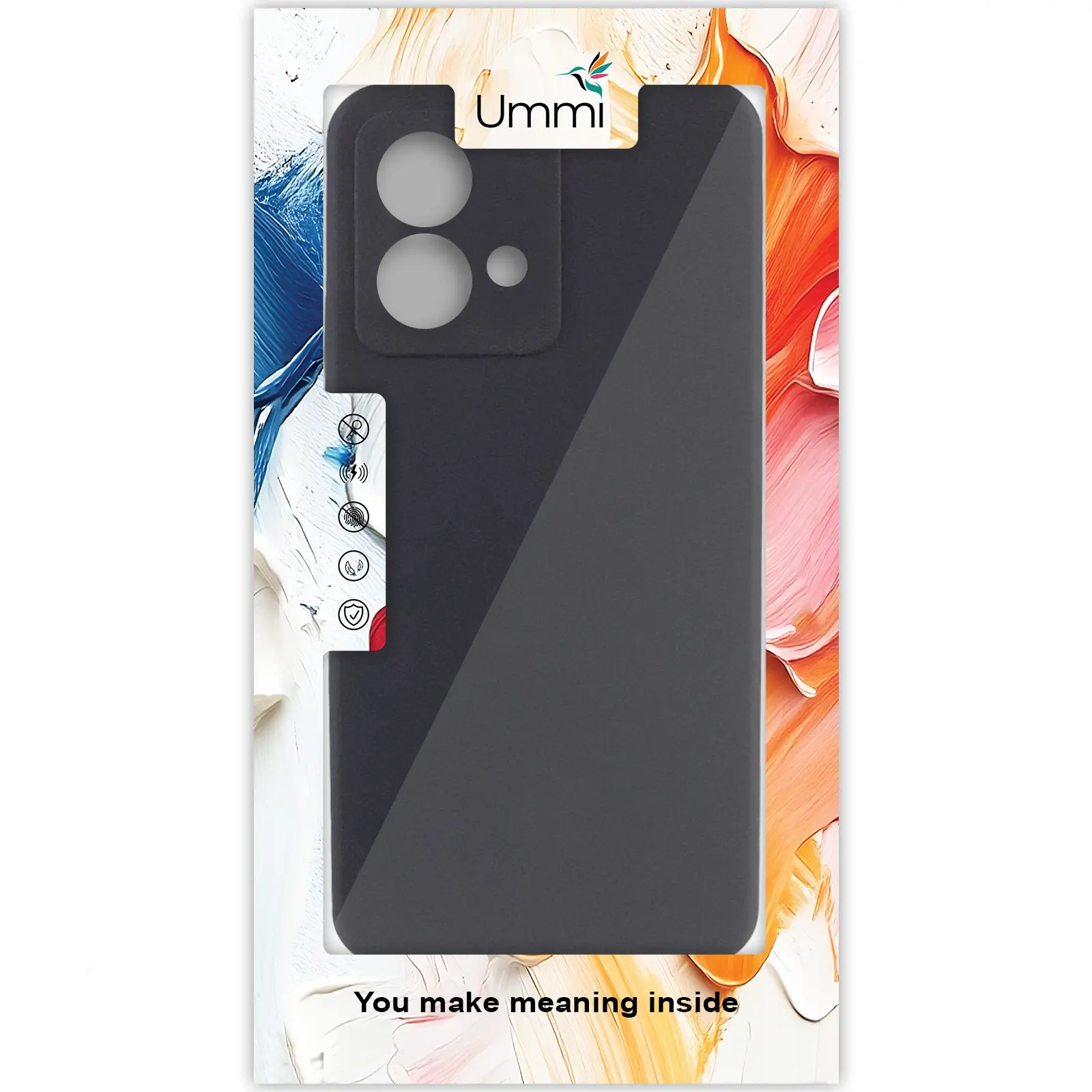 Чехол Silicone Cover Ummi Lakshmi Full Camera (AA) для Motorola Moto G84, Черный / Black 2, Силикон, купить оптом с доставкой