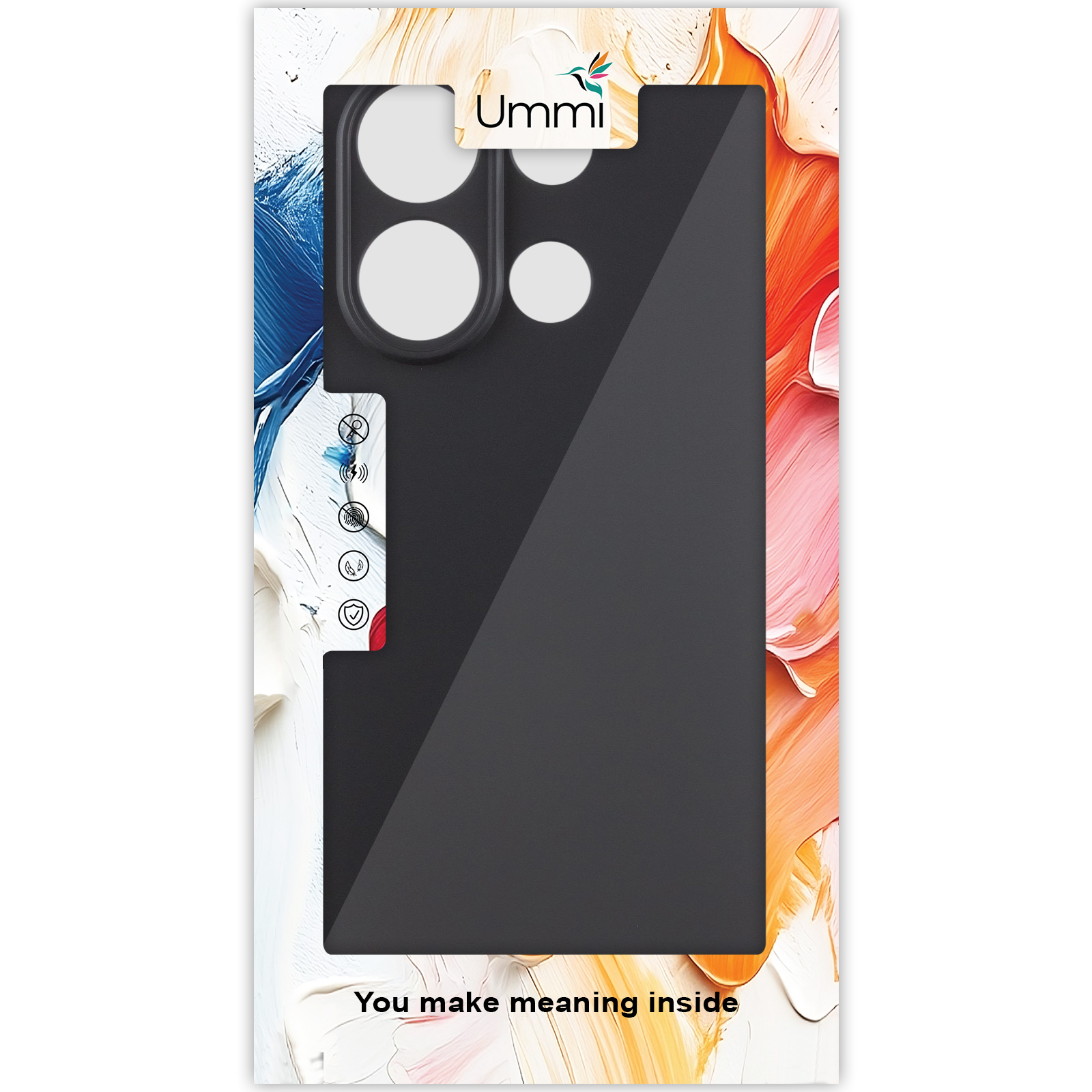 Чехол Silicone Cover Ummi Lakshmi Full Camera (AA) для Xiaomi Redmi Note 13 5G, Черный / Black 2, Силикон, купить оптом с доставкой
