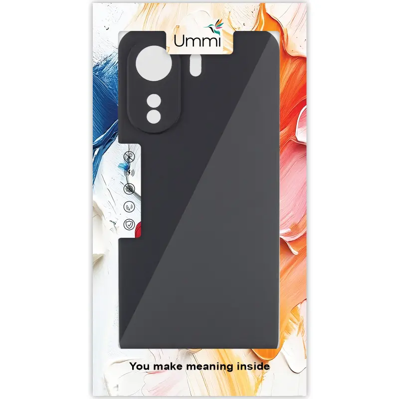 Чохол Silicone Cover Ummi Lakshmi Full Camera (AA) для Xiaomi Redmi 13C, Чорний / Black 1, Силікон, купити оптом з доставкою