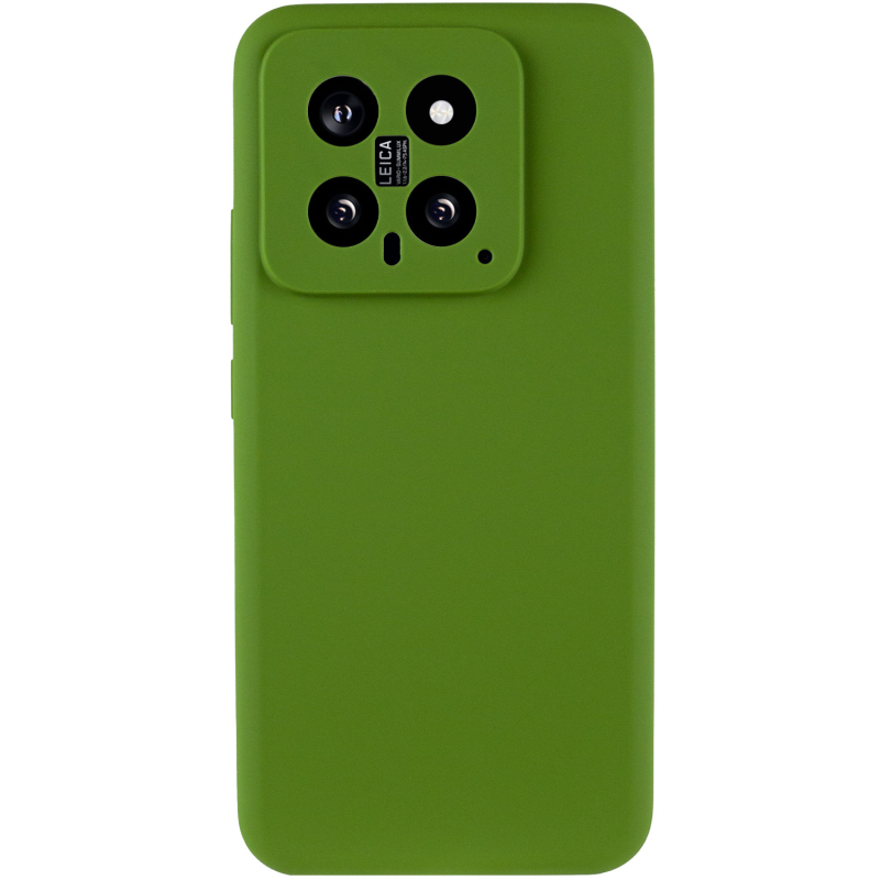 Чехол Silicone Cover Ummi Lakshmi Full Camera (AA) для Xiaomi 14, Зеленый / Dark green 1, Силикон, купить оптом с доставкой
