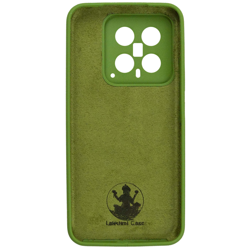 Чехол Silicone Cover Ummi Lakshmi Full Camera (AA) для Xiaomi 14, Зеленый / Dark green 2, Силикон, купить оптом с доставкой