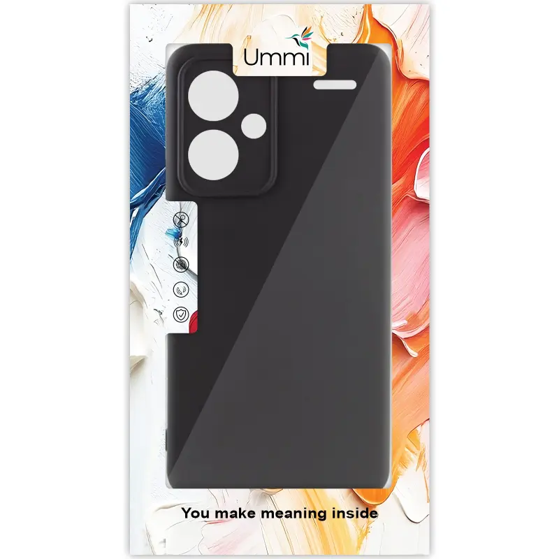 Чехол Silicone Cover Ummi Lakshmi Full Camera (AA) для Xiaomi Redmi Note 13 Pro+, Черный / Black 2, Силикон, купить оптом с доставкой