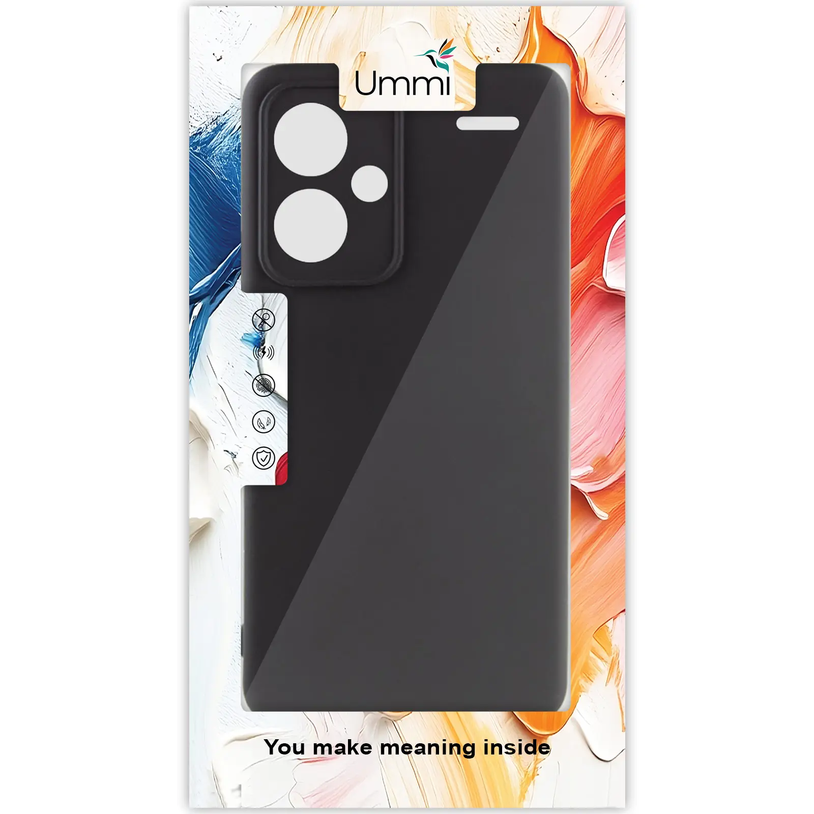 Чехол Silicone Cover Ummi Lakshmi Full Camera (AA) для Xiaomi Redmi Note 13 Pro+, Черный / Black 2, Силикон, купить оптом с доставкой