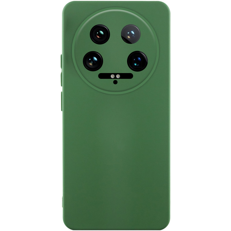 Чехол Silicone Cover Ummi Lakshmi Full Camera (AA) для Xiaomi 14 Ultra, Зеленый / Dark green, Силикон, купить оптом с доставкой