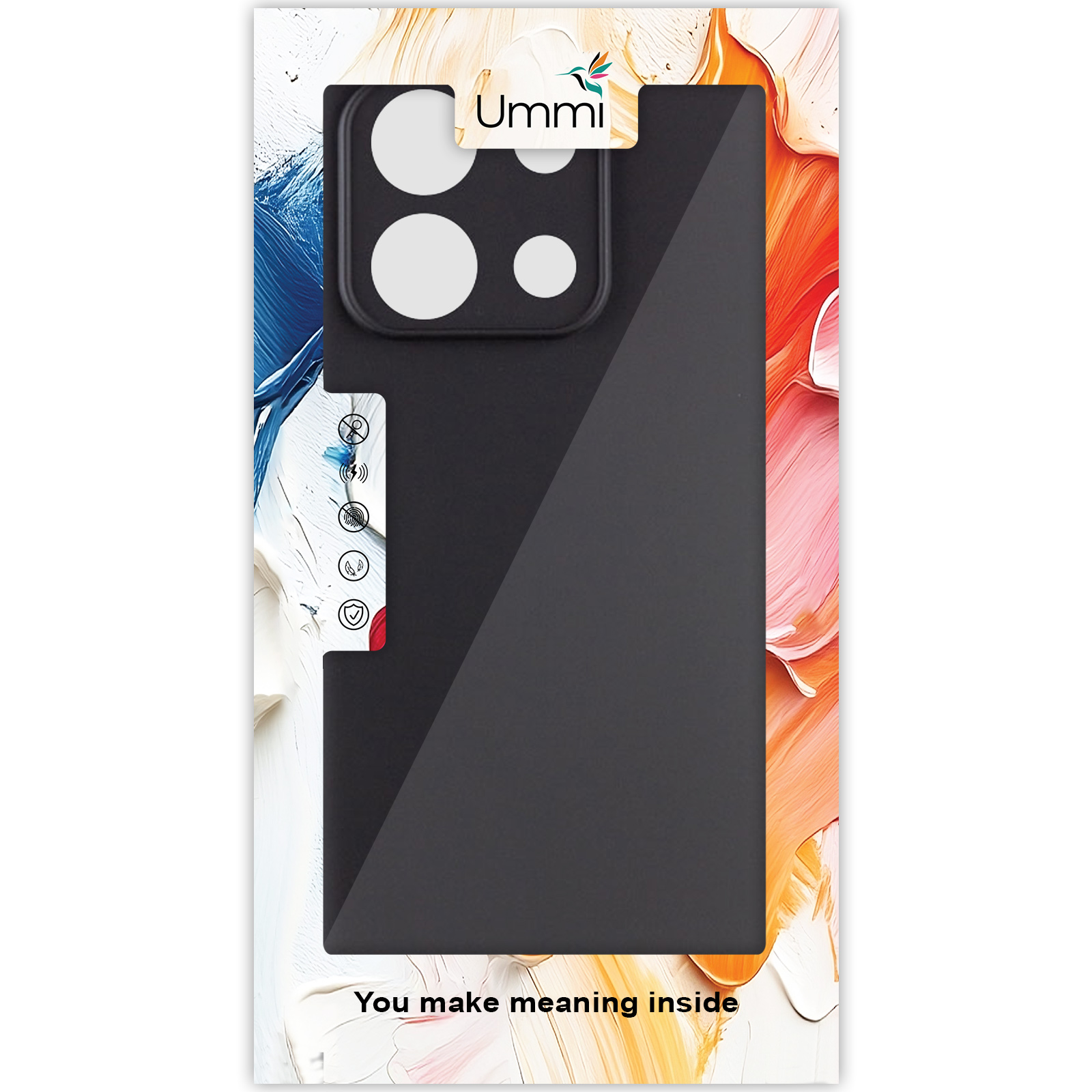 Чехол Silicone Cover Ummi Lakshmi Full Camera (AA) для Xiaomi Poco X6 / Note 13 Pro 5G, Черный / Black 2, Силикон, купить оптом с доставкой