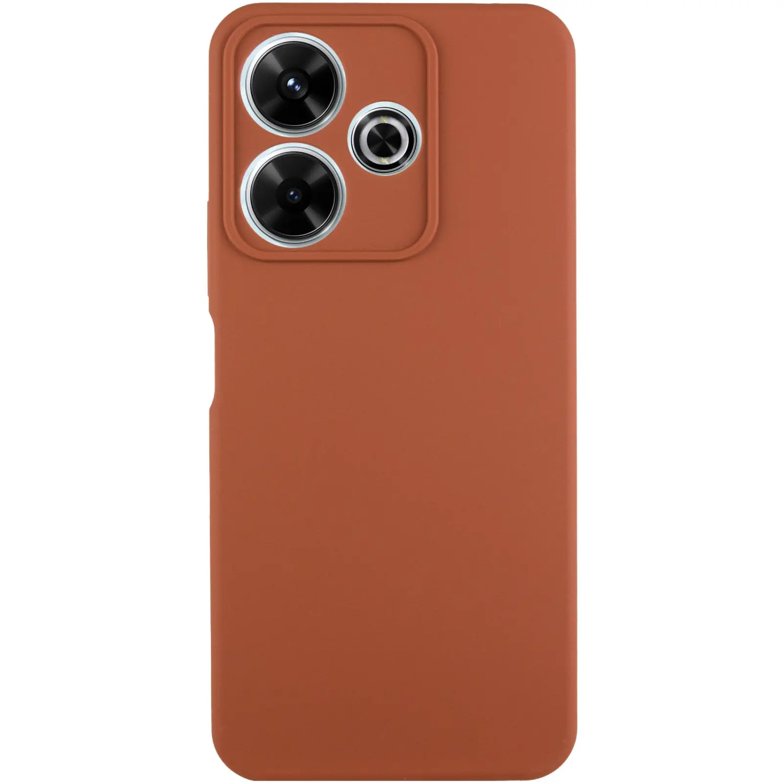 Чехол Silicone Cover Ummi Lakshmi Full Camera (AA) для Xiaomi Redmi 13 4G / Poco M6 4G, Коричневый / Brown, Силикон, купить оптом с доставкой