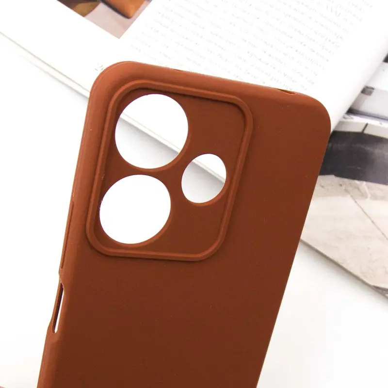 Чехол Silicone Cover Ummi Lakshmi Full Camera (AA) для Xiaomi Redmi 13 4G / Poco M6 4G, Коричневый / Brown 4, Силикон, купить оптом с доставкой