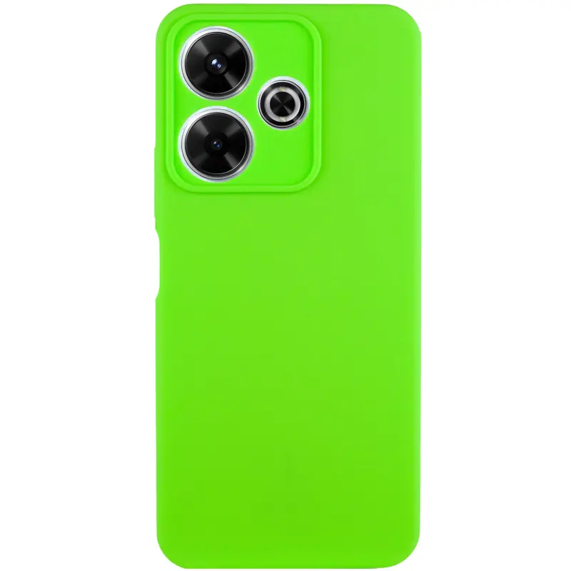 Чехол Silicone Cover Ummi Lakshmi Full Camera (AA) для Xiaomi Redmi 13 4G / Poco M6 4G, Салатовый / Neon Green, Силикон, купить оптом с доставкой