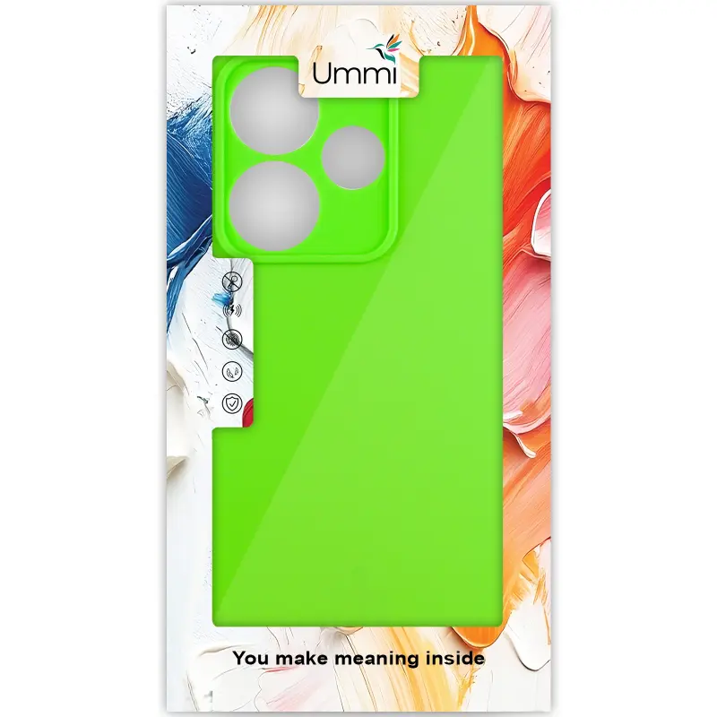 Чехол Silicone Cover Ummi Lakshmi Full Camera (AA) для Xiaomi Redmi 13 4G / Poco M6 4G, Салатовый / Neon Green 1, Силикон, купить оптом с доставкой