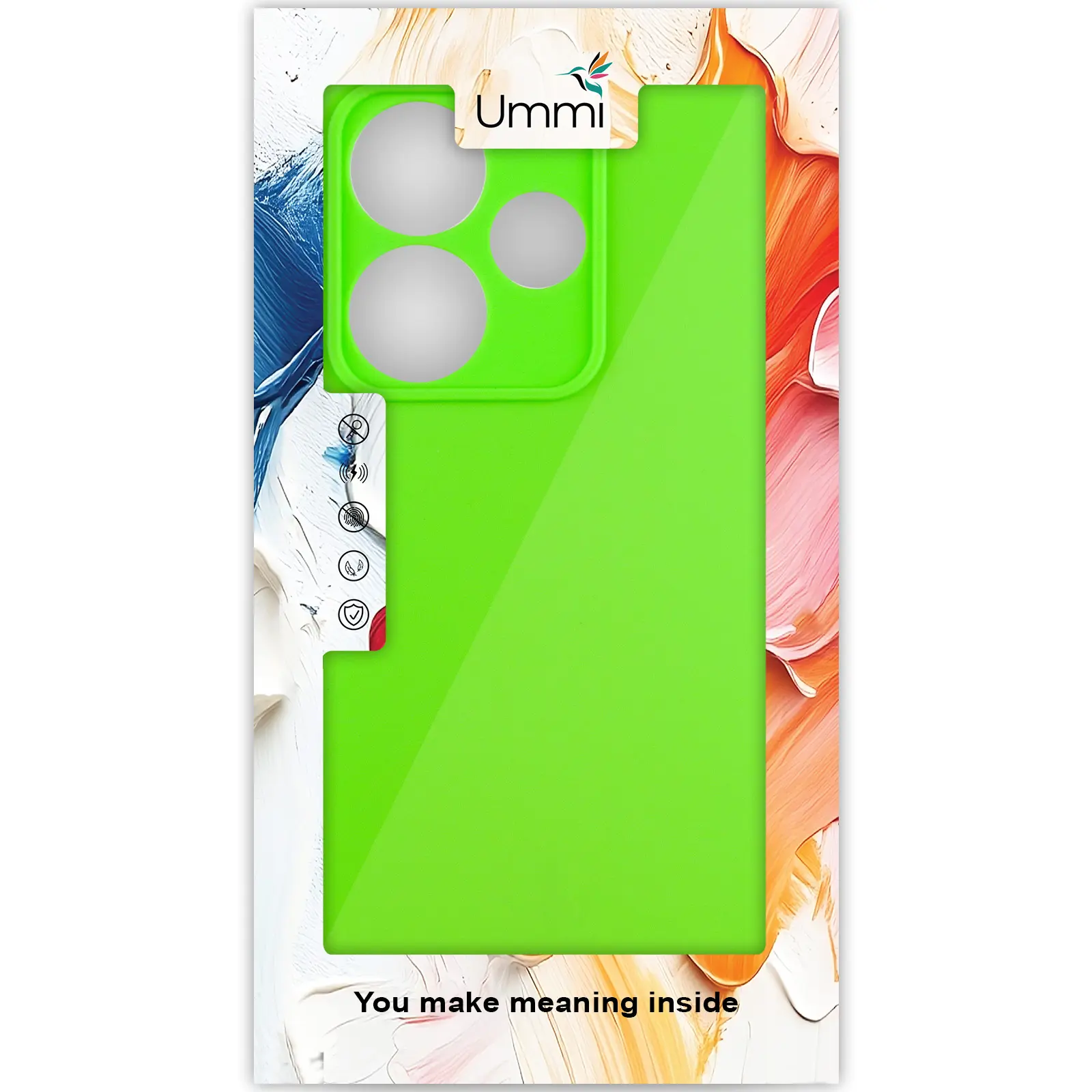 Чехол Silicone Cover Ummi Lakshmi Full Camera (AA) для Xiaomi Redmi 13 4G / Poco M6 4G, Салатовый / Neon Green 1, Силикон, купить оптом с доставкой