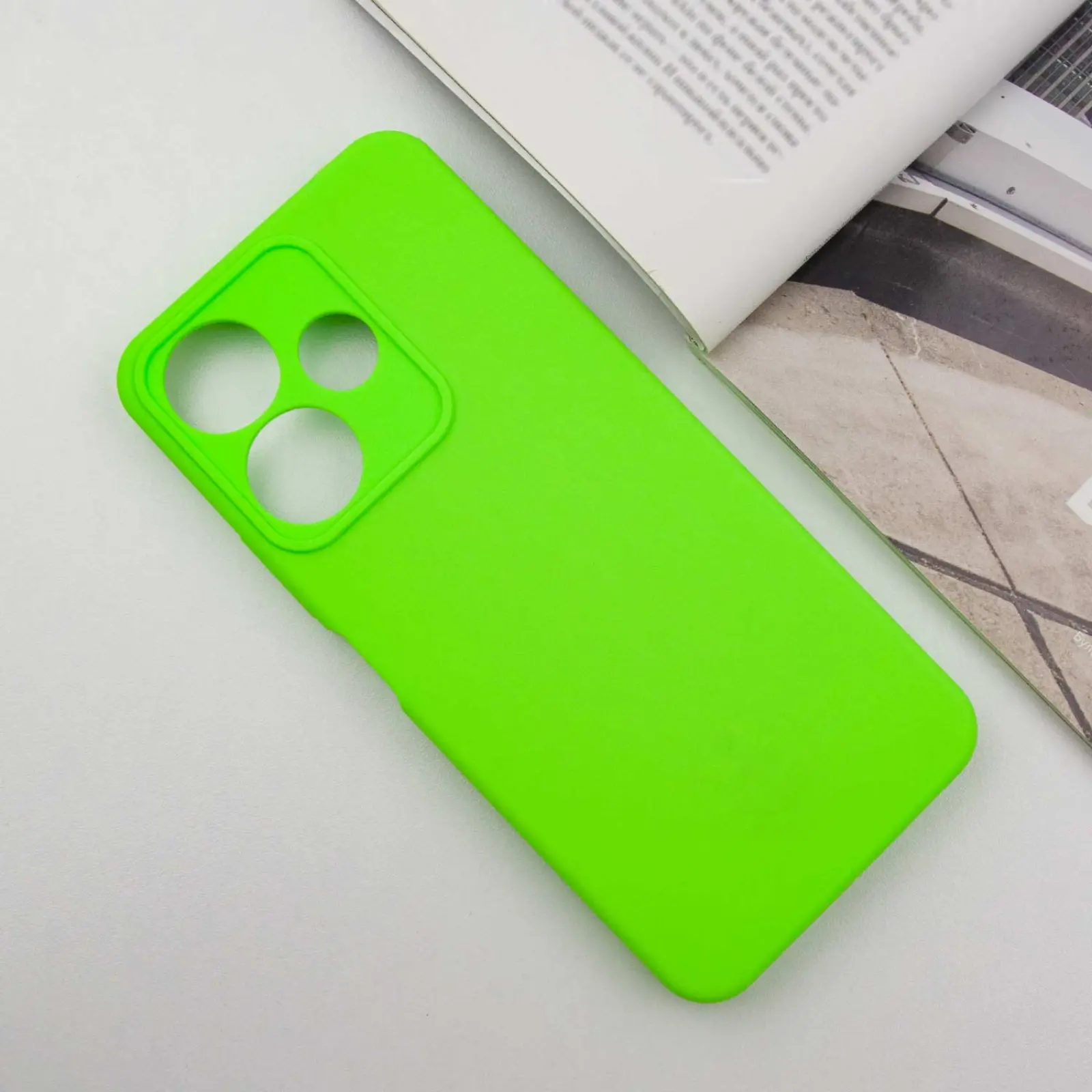 Чехол Silicone Cover Ummi Lakshmi Full Camera (AA) для Xiaomi Redmi 13 4G / Poco M6 4G, Салатовый / Neon Green 2, Силикон, купить оптом с доставкой